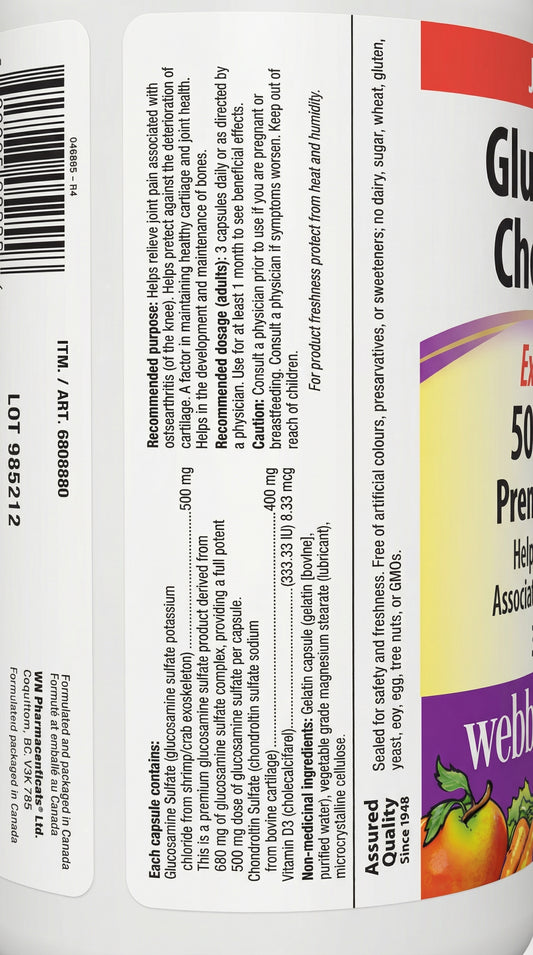 GLOCOSAMINE CHONDROITIN 500/400 MG