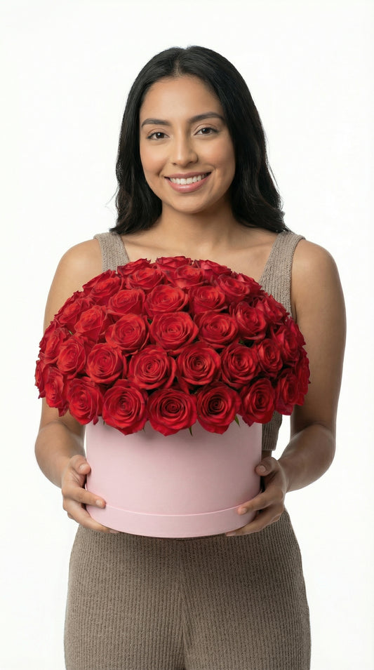 RED LOVE - 48 Premium Rose Bouquet. Free delivery Montréal, Rive-Nord, Rive-Sud